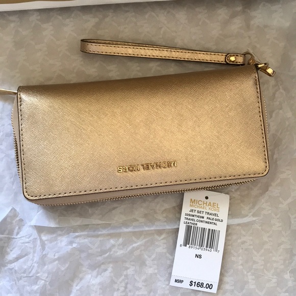 🔥SALE🔥 Michael Kors Jet Set Travel Wallet Gold - Picture 4 of 8